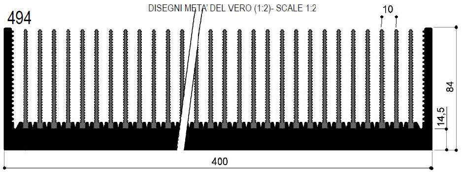 code art. FM494 : Aluminum heat sinks in bars