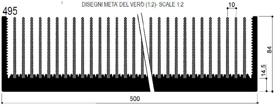 code art. FM495 : Aluminum heat sinks in bars