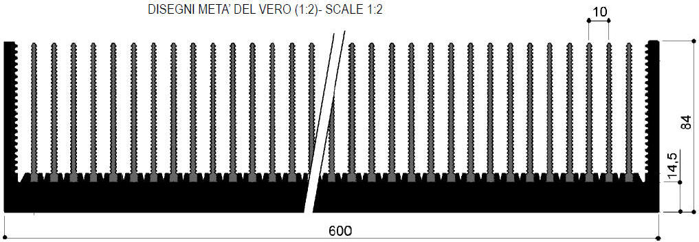 code art. FM496 : Aluminum heat sinks in bars