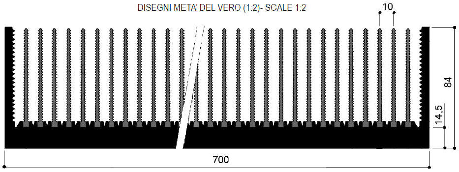 code art. FM497 : Aluminum heat sinks in bars