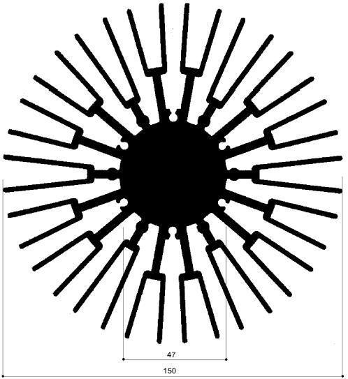 code art. FM525 : Aluminum heat sinks in bars