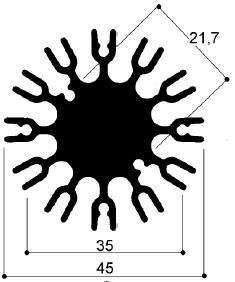 code art. FM531 : Aluminum heat sinks in bars