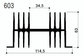 code art. FM603 : Aluminum heat sinks in bars