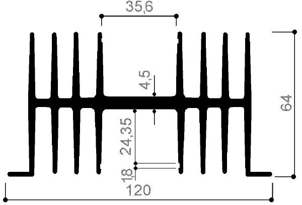 code art. FM611 : Aluminum heat sinks in bars