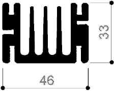 code art. FM618 : Aluminum heat sinks in bars