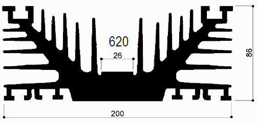 code art. FM620 : Aluminum heat sinks in bars