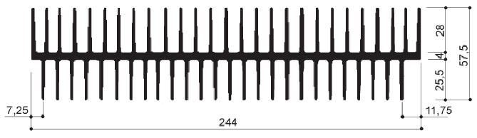 code art. FM622 : Aluminum heat sinks in bars