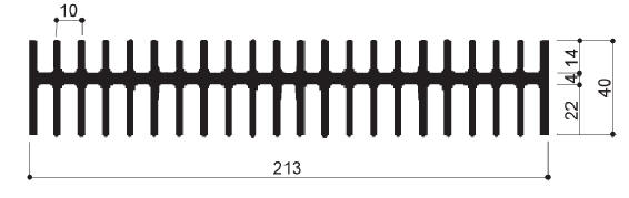 code art. FM623 : Aluminum heat sinks in bars