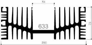 code art. FM633 : Aluminum heat sinks in bars