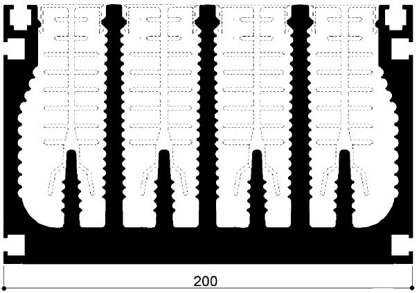 code art. FM641 : Aluminum heat sinks in bars