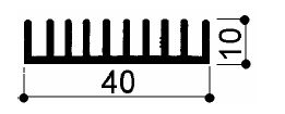 code art. FM649 : Aluminum heat sinks in bars