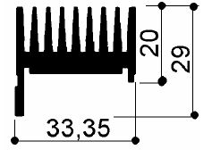 code art. FM650 : Aluminum heat sinks in bars