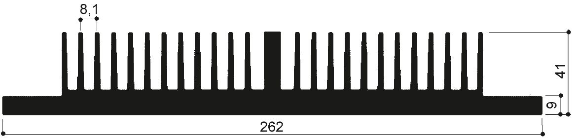 code art. FM652 : Aluminum heat sinks in bars