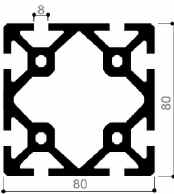 Aluminum modular profiles code 729