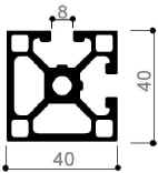 Aluminum modular profiles code 731