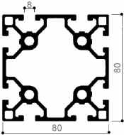 Modular aluminum profiles code 733