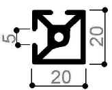 modular aluminum profile cod 737