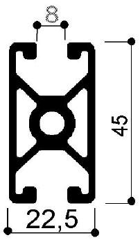 Aluminum modular profiles code 775