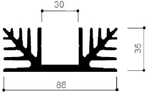 code art. FM806 : Aluminum heat sinks in bars