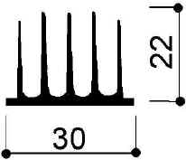 code art. FM810 : Aluminum heat sinks in bars