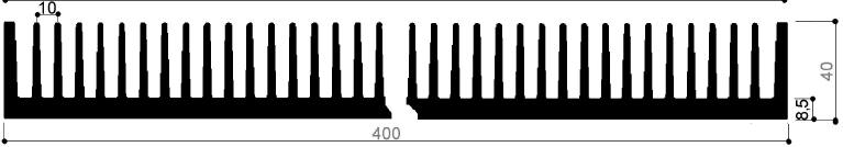 code art. FM813 : Aluminum heat sinks in bars