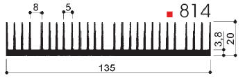 code art. FM814 : Aluminum heat sinks in bars