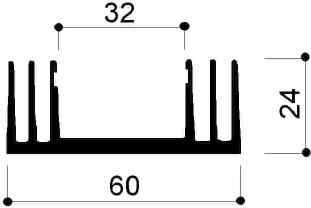 code art. FM816 : Aluminum heat sinks in bars