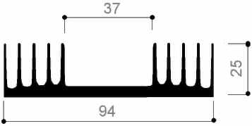 code art. FM822 : Aluminum heat sinks in bars