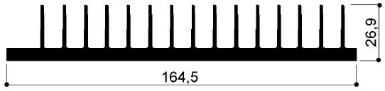 code art. FM826 : Aluminum heat sinks in bars