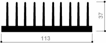 code art. FM827 : Aluminum heat sinks in bars