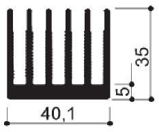 code art. FM834 : Aluminum heat sinks in bars