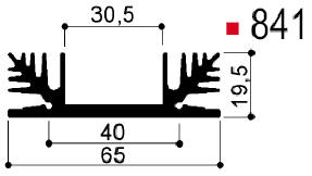 code art. FM841 : Aluminum heat sinks in bars