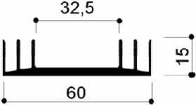 code art. FM843 : Aluminum heat sinks in bars