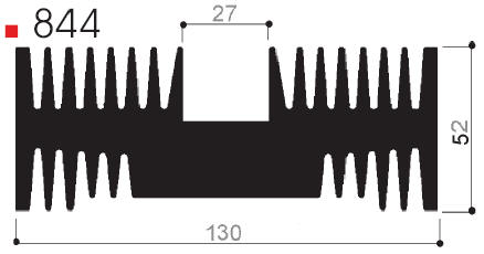 code art. FM844 : Aluminum heat sinks in bars