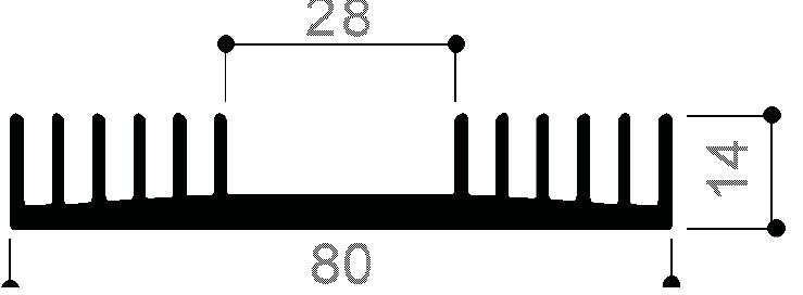 code art. FM845 : Aluminum heat sinks in bars