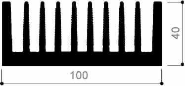 code art. FM849: Aluminum heat sinks in bars