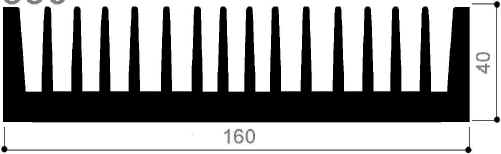 code art. FM850: Aluminum heat sinks in bars