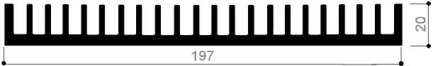 code art. FM852: Aluminum heat sinks in bars