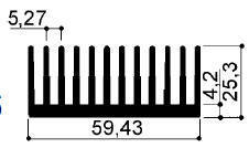 code art. FM856 : Aluminum heat sinks in bars