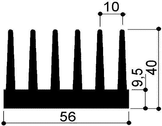 code art. FM857 : Aluminum heat sinks in bars