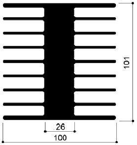 code art. FM864 : Aluminum heat sinks in bars