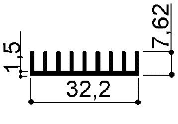 code art. FM868 : Aluminum heat sinks in bars