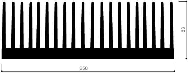 code art. FM875 : Aluminum heat sinks in bars