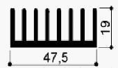 code art. FM882: Aluminum heat sinks in bars