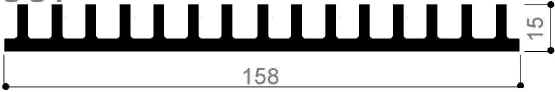 code art. FM887 : Aluminum heat sinks in bars