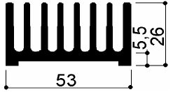 code art. FM892 : Aluminum heat sinks in bars