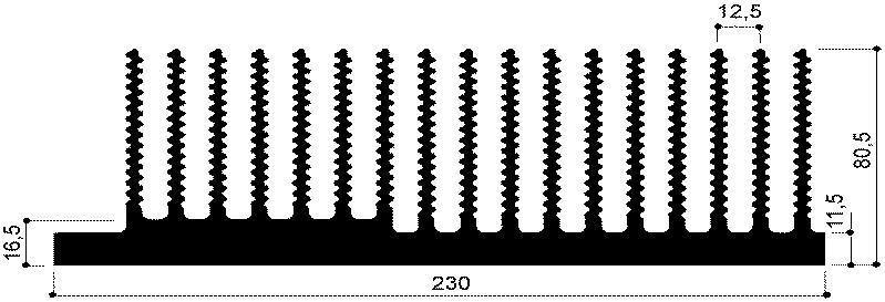 code art. FM894 : Aluminum heat sinks in bars