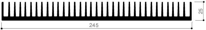 code art. FM897 : Aluminum heat sinks in bars