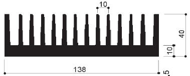 code art. FM905 : Aluminum heat sinks in bars