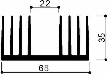 code art. FM908 : Aluminum heat sinks in bars